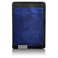 Tumi Alpha Money Clip Card Case Blue Geo Print